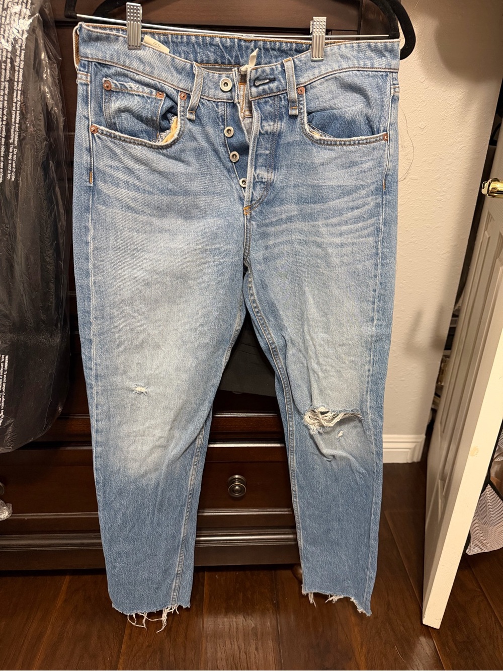 rag & bone Distressed Light Blue Women's Jeans